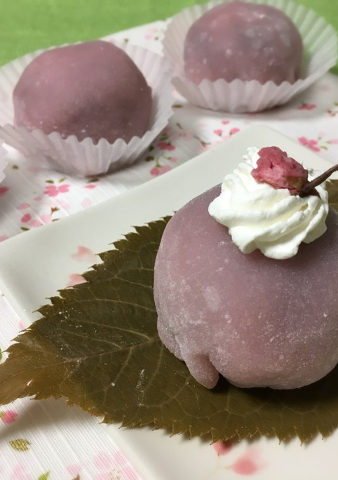 桜のクリーム大福-レシピのメイン写真