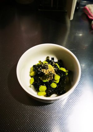 チョー簡単、ワカメと枝豆の土佐酢和え。-レシピのメイン写真