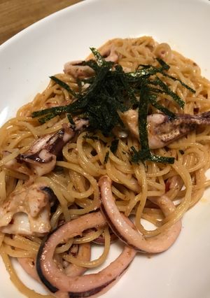 めんたいマヨチューブでイカ明太子パスタ★-レシピのメイン写真