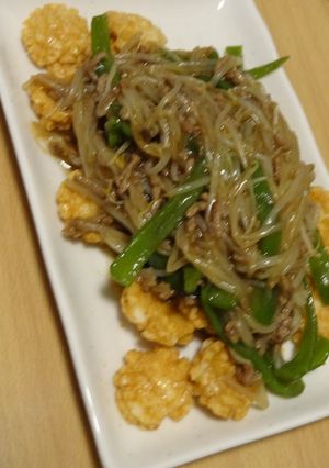 歌舞伎揚げ もやし独お餡かけ-レシピのメイン写真