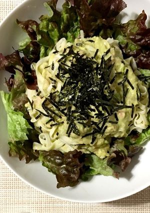 糖質0g麺アボカドとツナのサラダうどん風-レシピのメイン写真