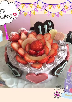 パステルパープルローズケーキ-レシピのメイン写真