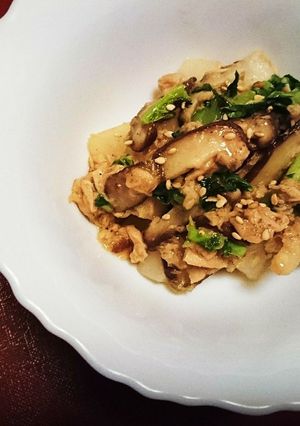 大根ツナ椎茸の簡単ごまぽん炒め-レシピのメイン写真