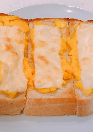 旨い！スクランブルエッグチーズトースト！-レシピのメイン写真