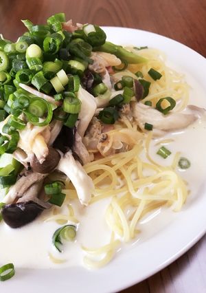 簡単☆きのこたっぷりミルクスープパスタ-レシピのメイン写真