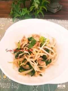 栄養満点 セロリの葉ともやし炒め-レシピのメイン写真