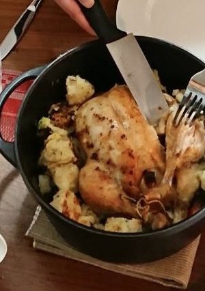 バーミキュラでローストチキン（メモ用）-レシピのメイン写真