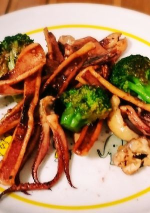 乾燥スルメとブロッコリーのニンニク醤油-レシピのメイン写真
