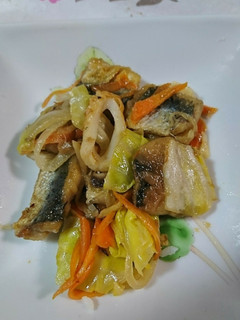 いわしと野菜の梅肉炒め-レシピのメイン写真