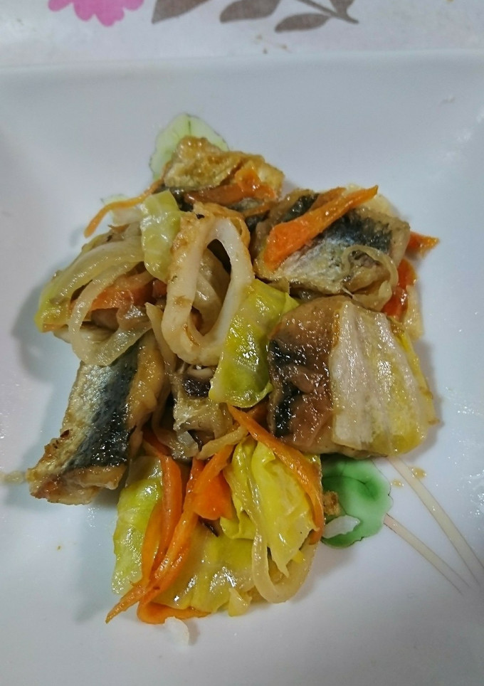 いわしと野菜の梅肉炒め-レシピのメイン写真