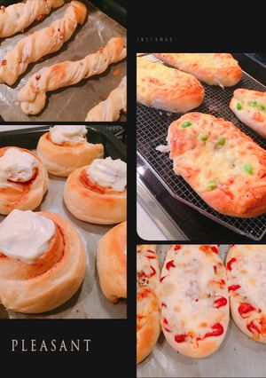 パン生地2種【惣菜、菓子】と具材一覧-レシピのメイン写真