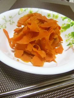 包丁いらず 人参のピリ辛炒め-レシピのメイン写真