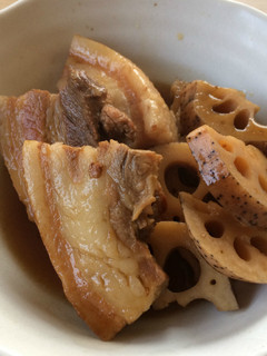 豚バラと蓮根の煮物-レシピのメイン写真