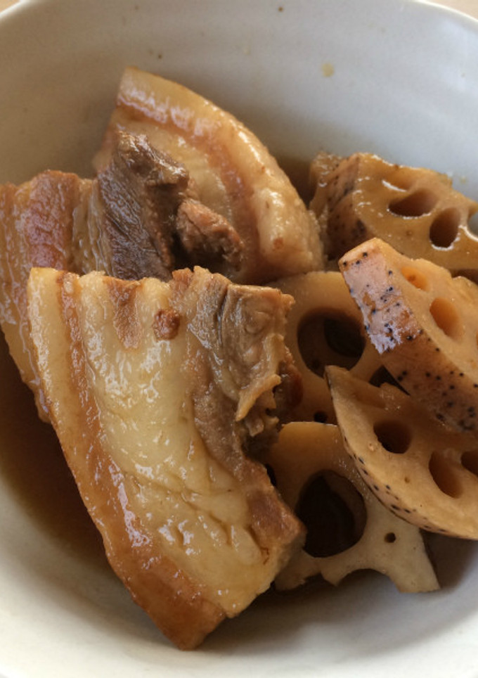 豚バラと蓮根の煮物-レシピのメイン写真