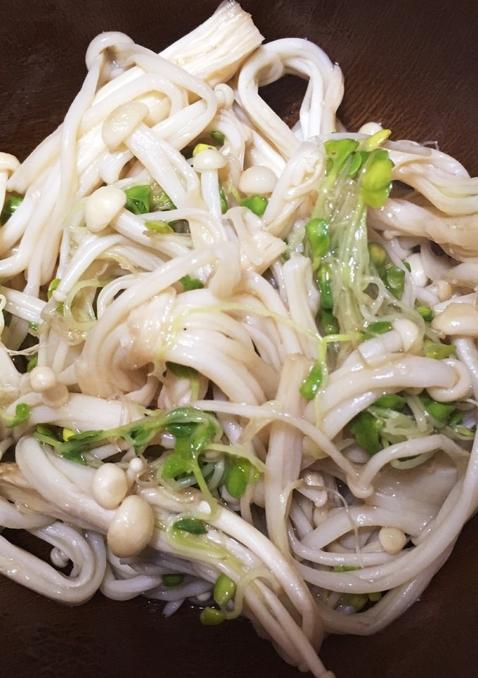 副菜に！エノキとスプラウト炒め-レシピのメイン写真
