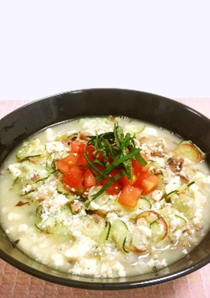 【妊婦食】夏野菜の冷や汁ごはん-レシピのメイン写真