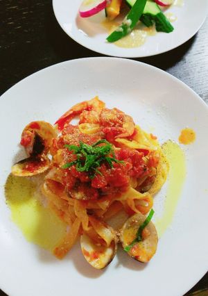 簡単魚介のペスカトーレ-レシピのメイン写真