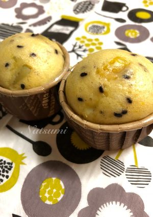 さつまいもとかぼちゃの蒸しパン【HM】-レシピのメイン写真