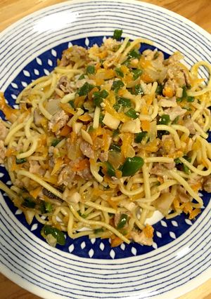 具沢山ジャージャー麺風(ちゃんぽん麺で)-レシピのメイン写真