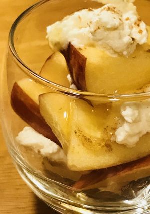 リコッタチーズとリンゴのはちみつがけ-レシピのメイン写真