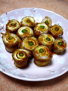 簡単!アスパラの油揚げ&肉マキマキ-レシピのメイン写真