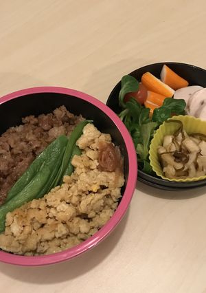 フライパンひとつ・二色丼-レシピのメイン写真