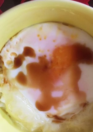 忙しい朝にレンジで簡単チーズ目玉丼-レシピのメイン写真