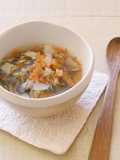 【離乳食後期】魚と牡蠣のもずく煮-レシピのメイン写真