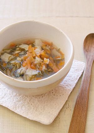 【離乳食後期】魚と牡蠣のもずく煮-レシピのメイン写真