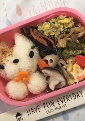 地味ーな三毛にゃんこ弁当-レシピのメイン写真