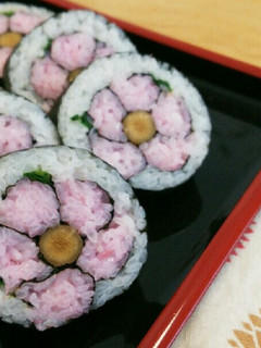 お花ののり巻き お花見 お弁当-レシピのメイン写真