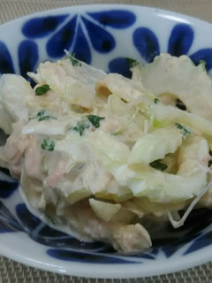 セロリと豆苗の簡単わさびマヨサラダ-レシピのメイン写真