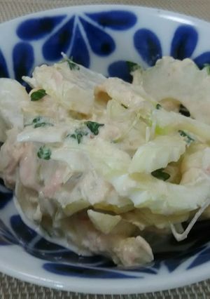 セロリと豆苗の簡単わさびマヨサラダ-レシピのメイン写真