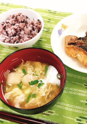 麩と卵のふわふわ汁(天理市給食)-レシピのメイン写真