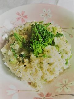 【野菜ソムリエ】花菜の山椒リゾット-レシピのメイン写真