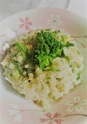【野菜ソムリエ】花菜の山椒リゾット-レシピのメイン写真