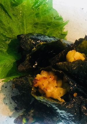 塩酒粕万能ネギ油で＊パリとろ納豆磯部焼き-レシピのメイン写真