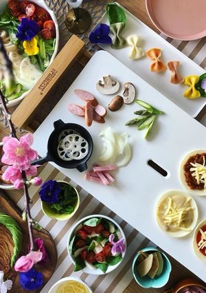 テーブルグリルでピザひな祭りパーティー-レシピのメイン写真