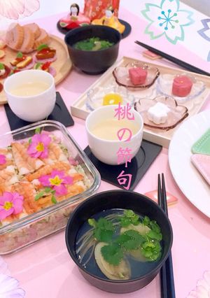 可愛い桃の節句ご飯 ひな祭り ヘルシー-レシピのメイン写真
