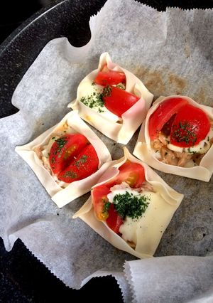 餃子の皮でトマトとツナのパリパリ-レシピのメイン写真