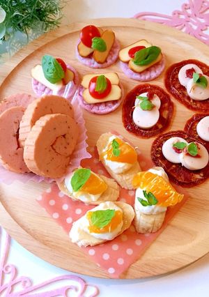 ひな祭り 桃の節句 カナッペ 低糖質-レシピのメイン写真
