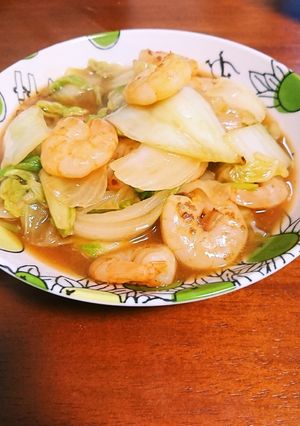 【減量中】えび白菜のオイスター炒め-レシピのメイン写真