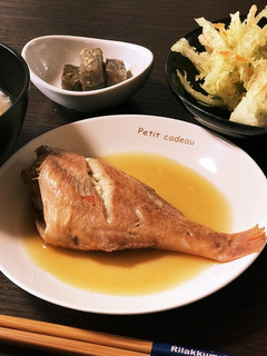 献立メモ *ˊᵕˋ)੭ 赤魚の煮付け-レシピのメイン写真