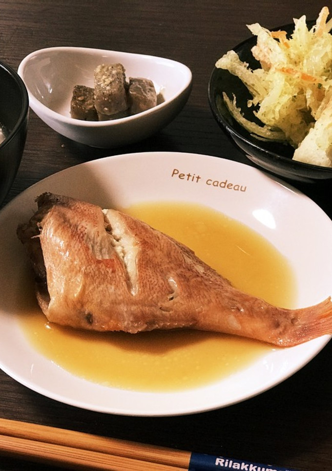 献立メモ *ˊᵕˋ)੭ 赤魚の煮付け-レシピのメイン写真