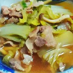 รูปของ はくさいと豚肉の煮びたし