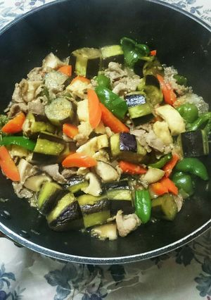 ねぎと生姜たっぷり♪なすと豚肉の味噌煮☆-レシピのメイン写真