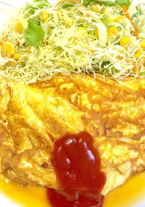 簡単ふわふわ牛乳不要な豆腐チーズオムレツ-レシピのメイン写真