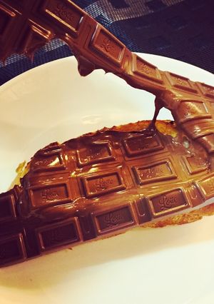 ホワイトデー♡おやつ♡トースト板チョコ-レシピのメイン写真