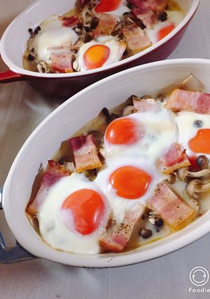 卵とバターで♡しめじベーコンオーブン焼き-レシピのメイン写真