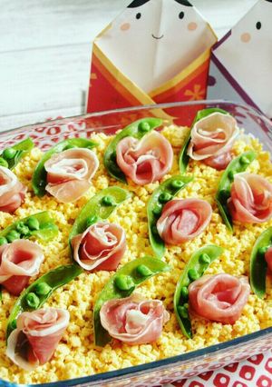 簡単！おもてなし♪スコップお花寿司-レシピのメイン写真